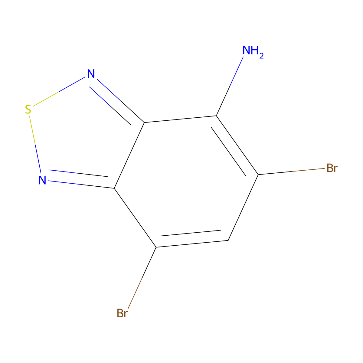 5,7-Dibromo-2,1,3-benzothiadiazol-4-amine molecular structure, CAS 30536-26-6