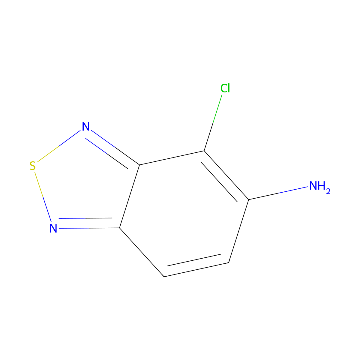 4-Chloro-2,1,3-benzothiadiazol-5-amine molecular structure, CAS 30536-36-8