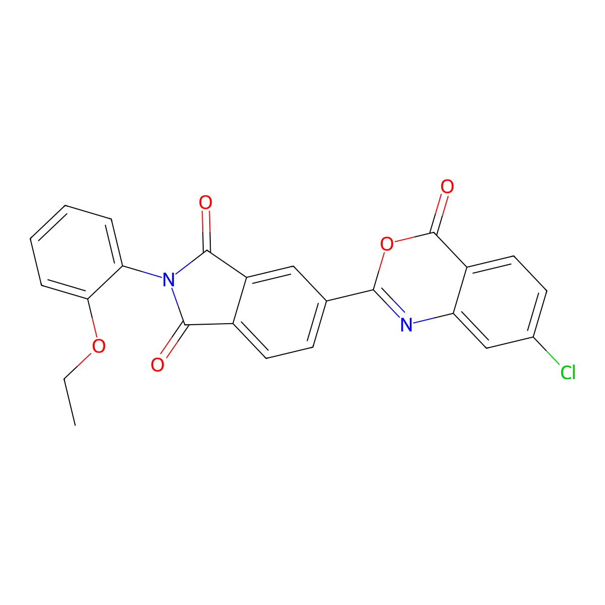 5-(7-Chloro-4-oxo-3,1-benzoxazin-2-yl)-2-(2-ethoxyphenyl)isoindole-1,3-dione molecular structure, CAS 305360-03-6