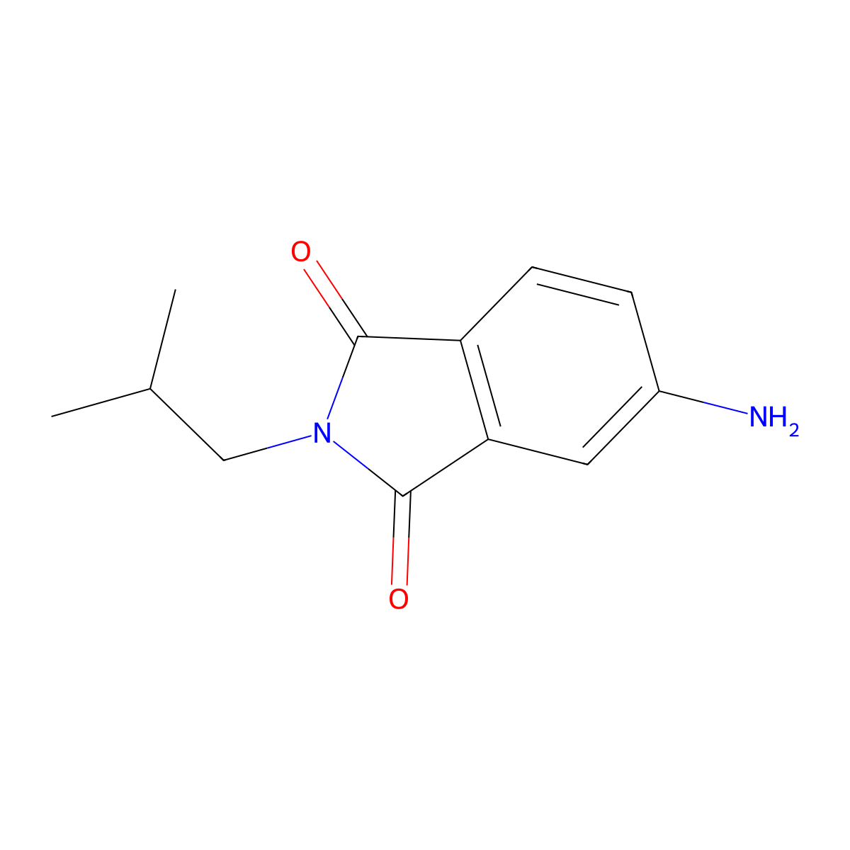 5-Amino-2-isobutyl-1H-isoindole-1,3(2H)-dione molecular structure, CAS 305360-15-0