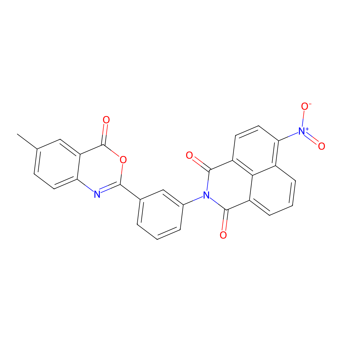 2-[3-(6-Methyl-4-oxo-3,1-benzoxazin-2-yl)phenyl]-6-nitrobenzo[de]isoquinoline-1,3-dione molecular structure, CAS 305360-38-7