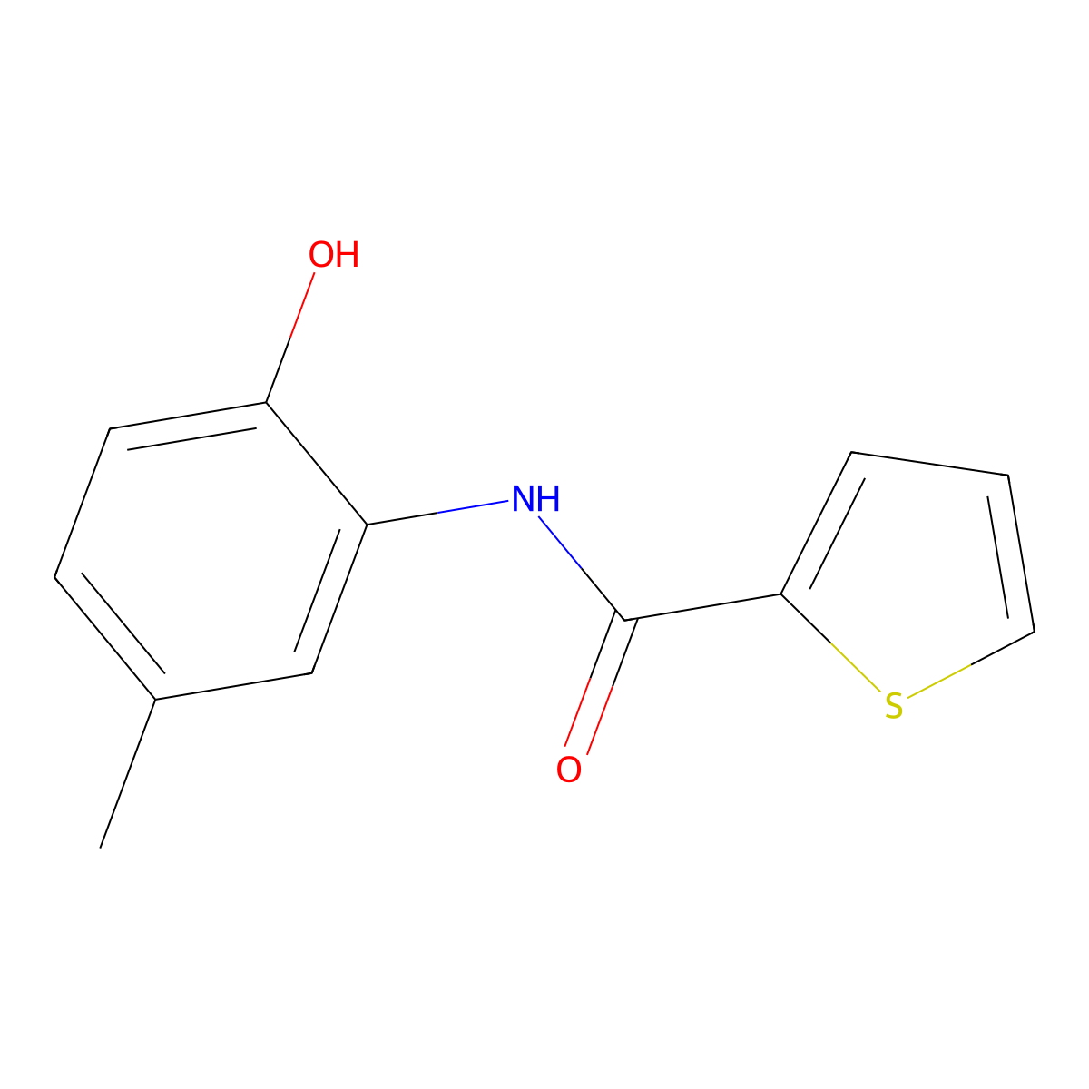 N-(2-Hydroxy-5-methylphenyl)-2-thiophenecarboxamide molecular structure, CAS 305360-58-1