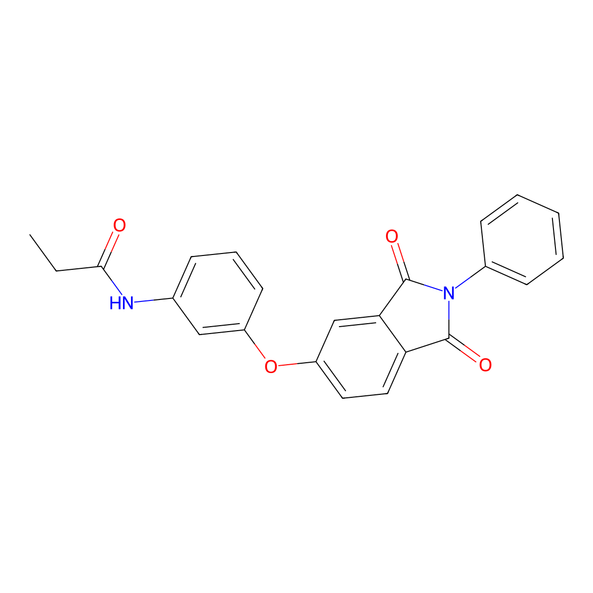 N-[3-(1,3-dioxo-2-phenylisoindol-5-yl)oxyphenyl]propanamide molecular structure, CAS 305360-60-5