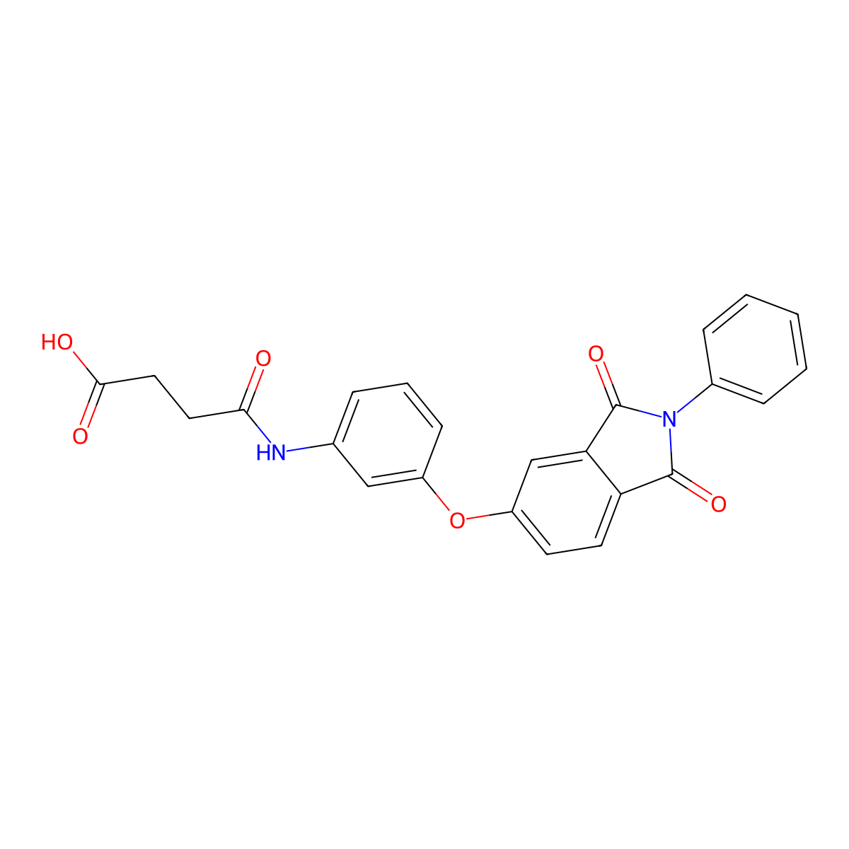 4-({3-[(1,3-dioxo-2-phenyl-2,3-dihydro-1H-isoindol-5-yl)oxy]phenyl}amino)-4-oxobutanoic acid molecular structure, CAS 305360-65-0