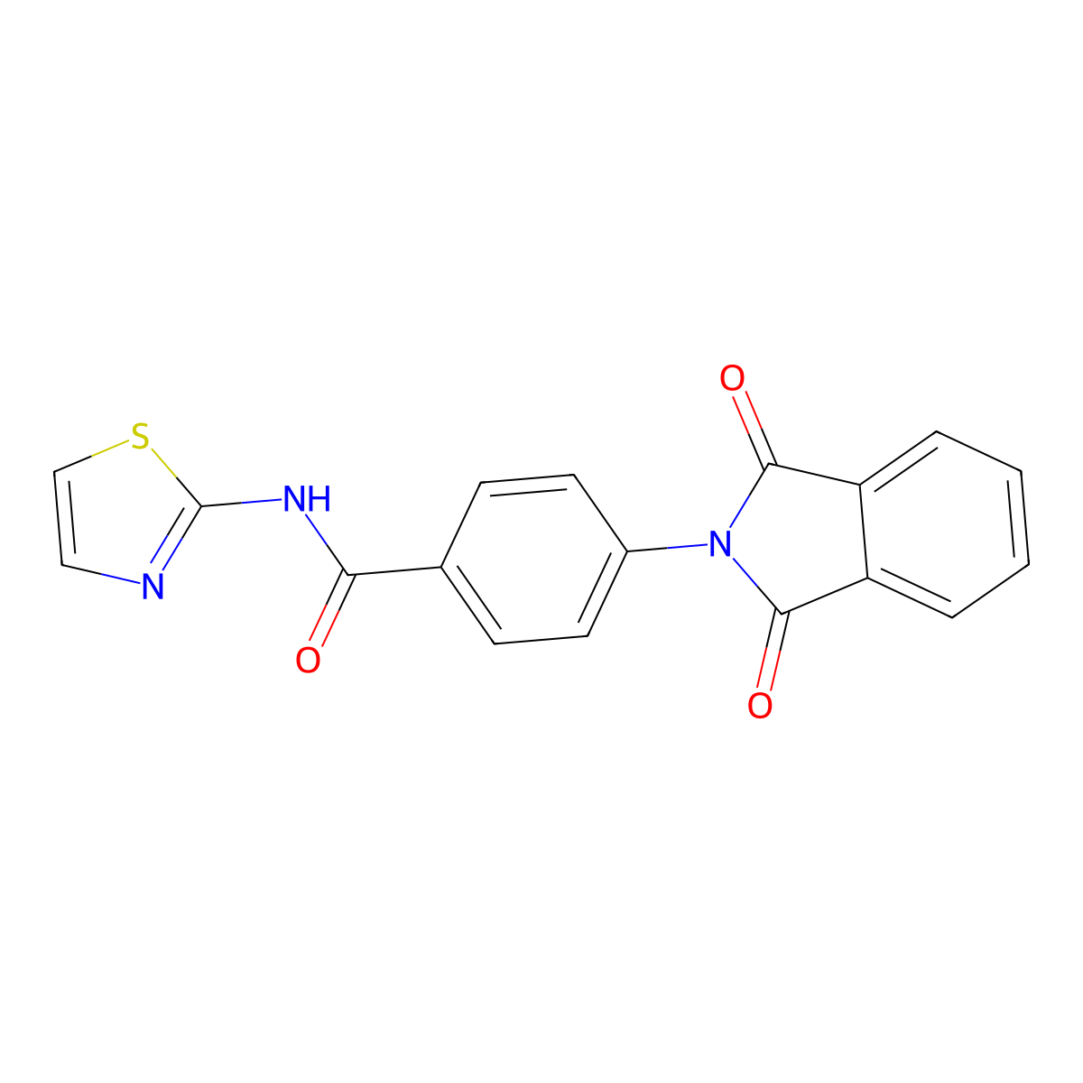 4-(1,3-dioxo-1,3-dihydro-2H-isoindol-2-yl)-N-(1,3-thiazol-2-yl)benzamide molecular structure, CAS 305360-75-2