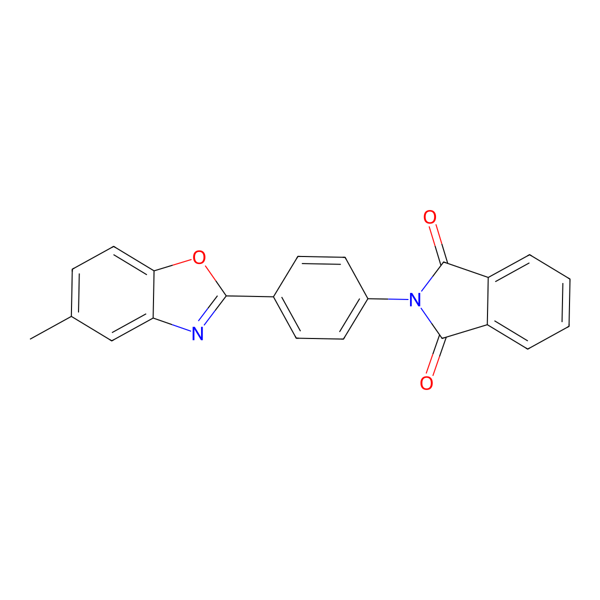 2-[4-(5-Methyl-1,3-benzoxazol-2-yl)phenyl]isoindole-1,3-dione molecular structure, CAS 305360-76-3