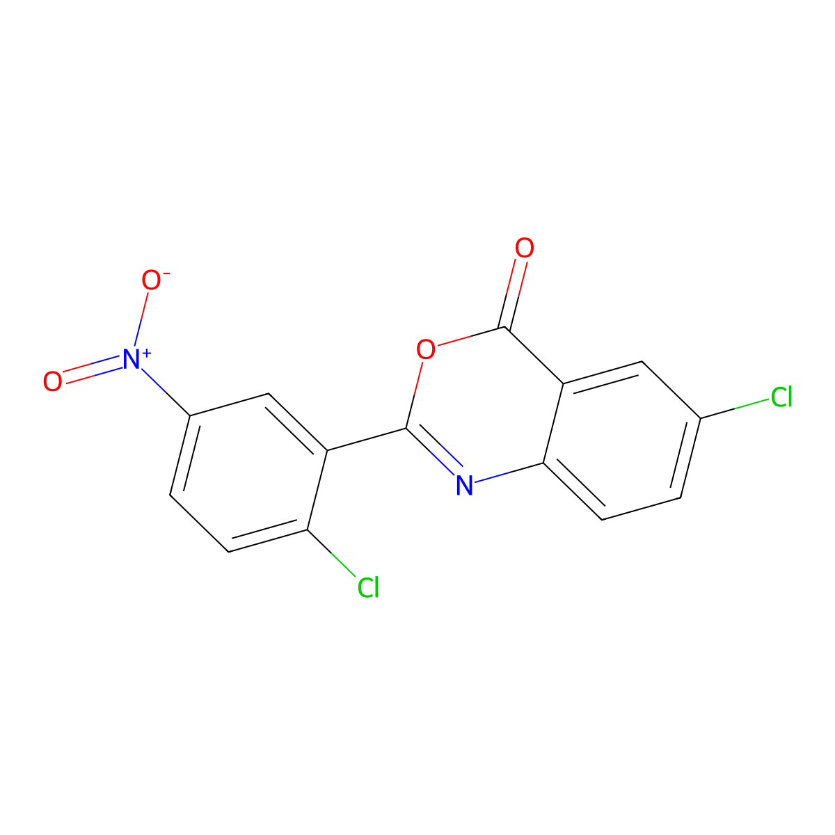 6-chloro-2-(2-chloro-5-nitrophenyl)-4H-3,1-benzoxazin-4-one molecular structure, CAS 305360-77-4