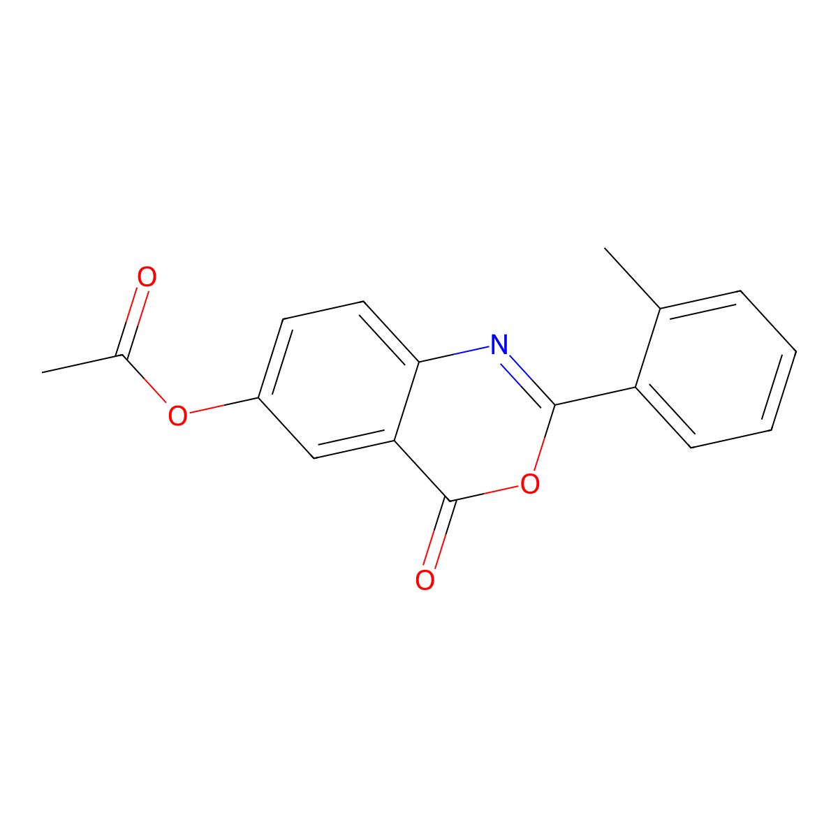 2-(2-methylphenyl)-4-oxo-4H-3,1-benzoxazin-6-yl acetate molecular structure, CAS 305361-12-0