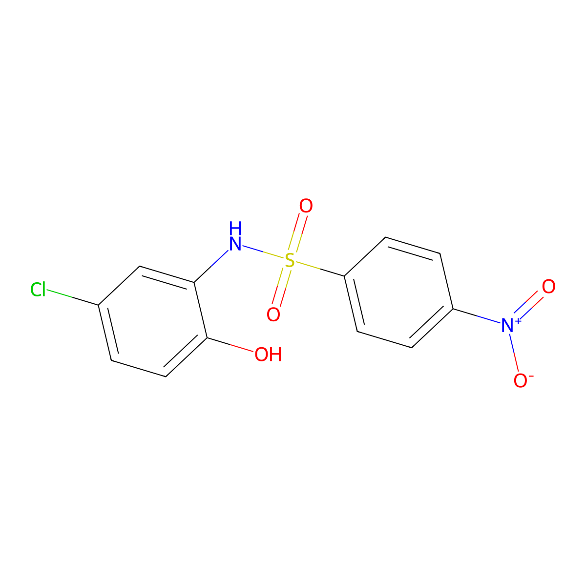 N-(5-chloro-2-hydroxyphenyl)-4-nitrobenzenesulfonamide molecular structure, CAS 305361-26-6