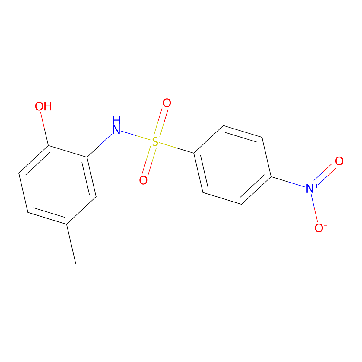 N-(2-hydroxy-5-methylphenyl)-4-nitrobenzenesulfonamide molecular structure, CAS 305361-27-7
