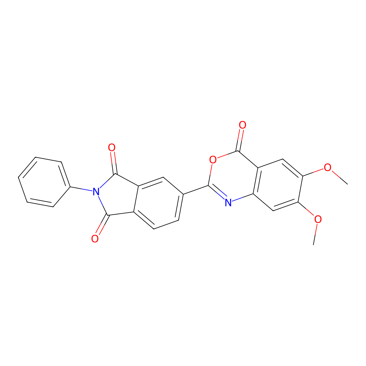 5-(6,7-Dimethoxy-4-oxo-3,1-benzoxazin-2-yl)-2-phenylisoindole-1,3-dione molecular structure, CAS 305361-50-6