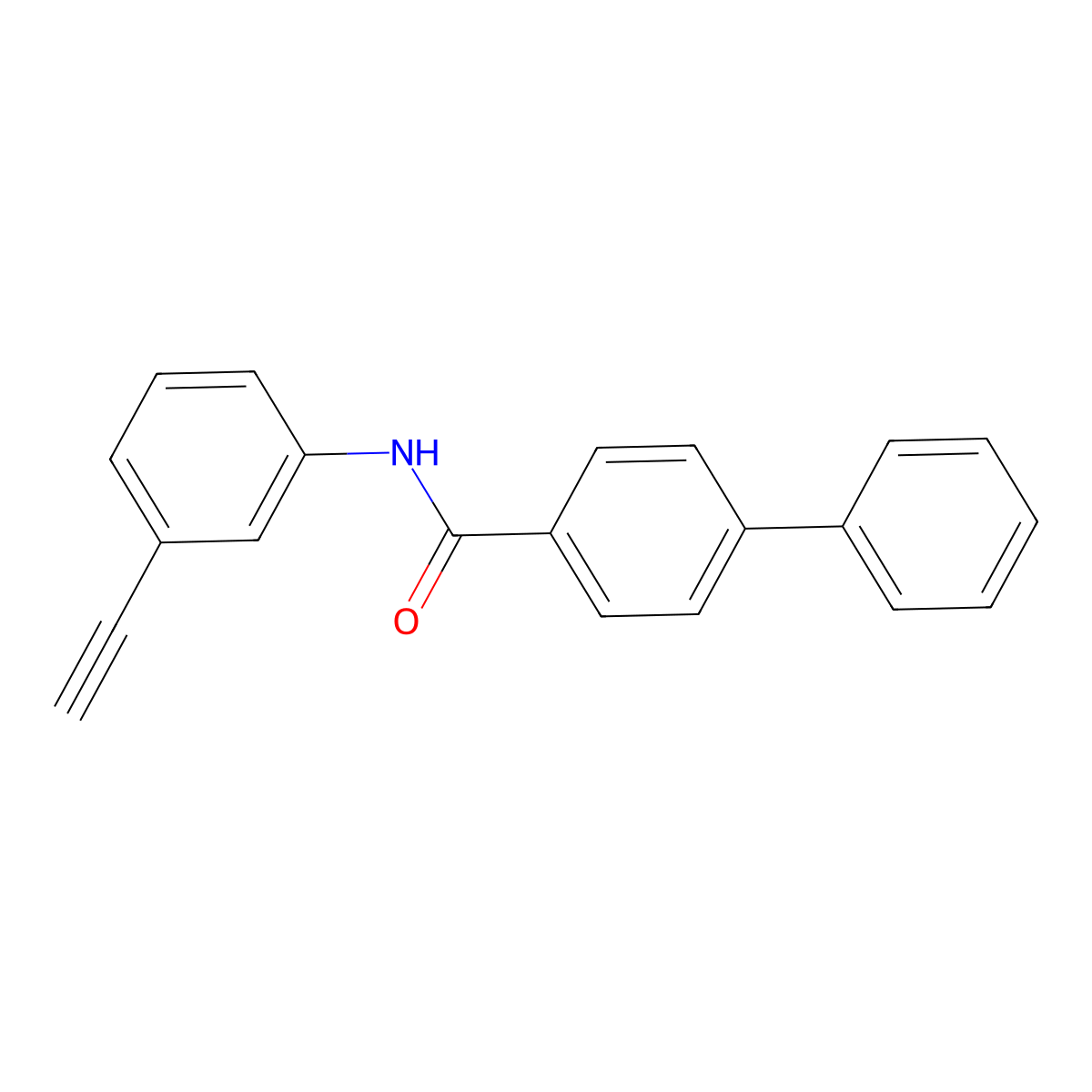 N-(3-ethynylphenyl)-4-phenylbenzamide molecular structure, CAS 305361-55-1