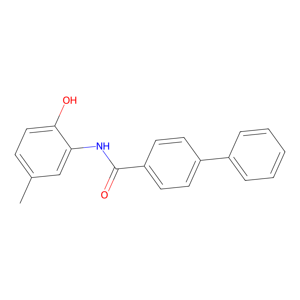 N-(2-hydroxy-5-methylphenyl)-4-phenylbenzamide molecular structure, CAS 305361-57-3