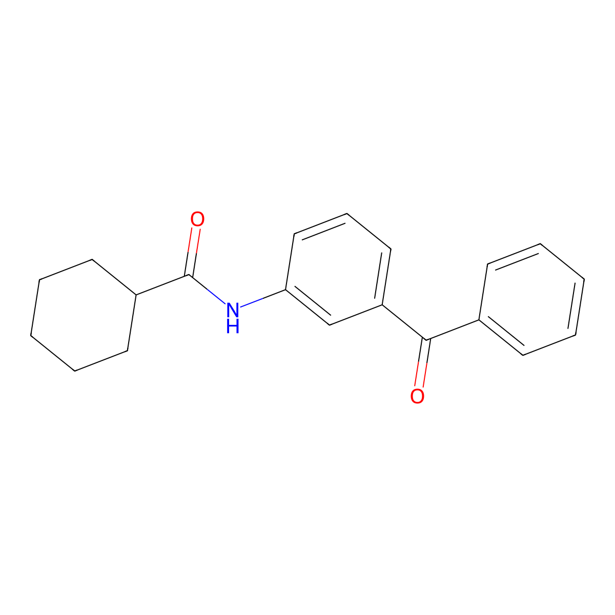 N-(3-benzoylphenyl)cyclohexanecarboxamide molecular structure, CAS 305361-67-5