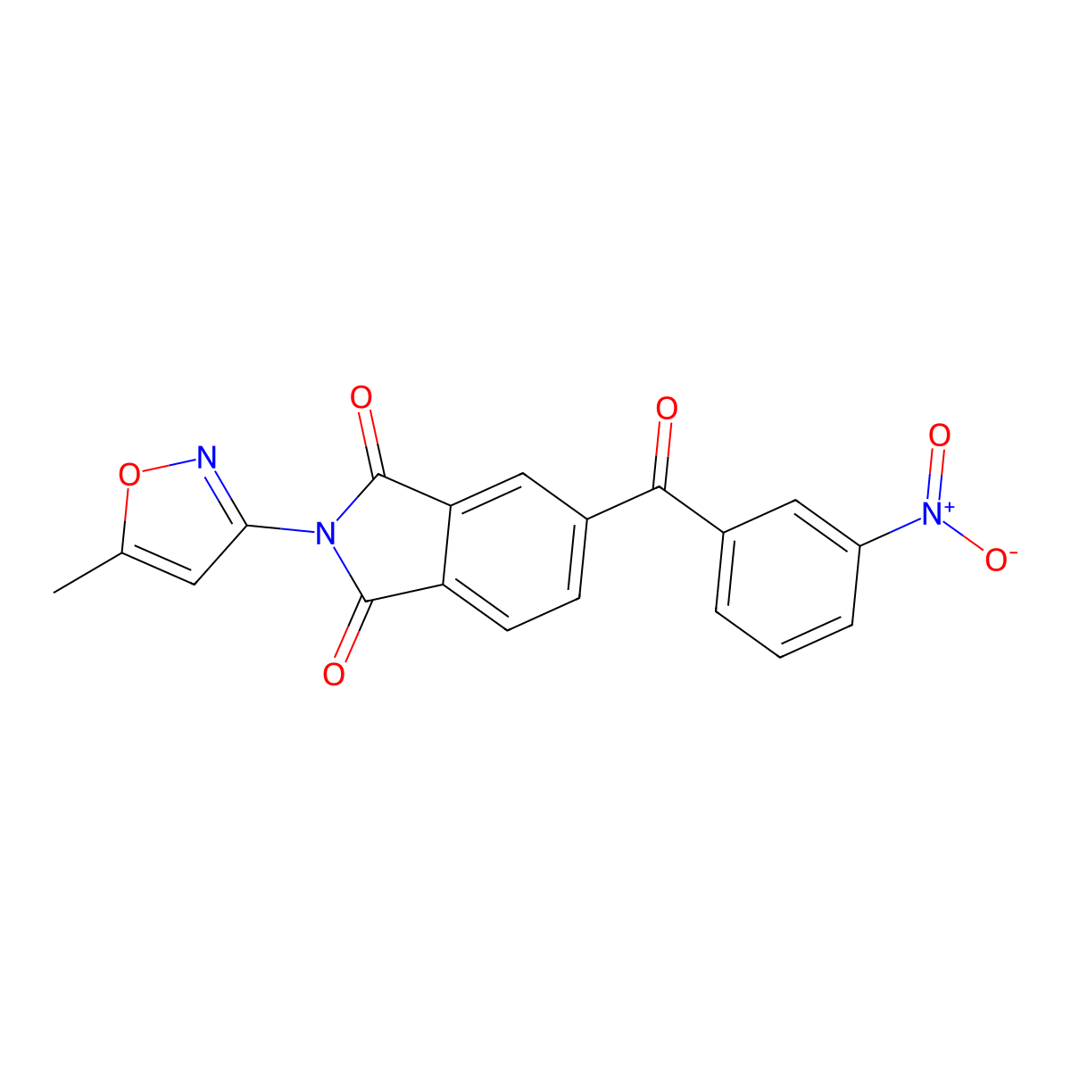 2-(5-Methyl-1,2-oxazol-3-yl)-5-(3-nitrobenzoyl)isoindole-1,3-dione molecular structure, CAS 305361-78-8