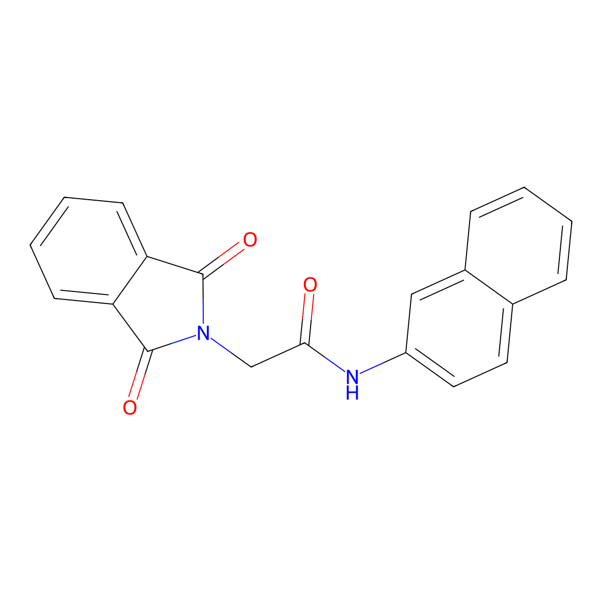 2-(1,3-dioxoisoindol-2-yl)-N-naphthalen-2-ylacetamide molecular structure, CAS 305361-92-6