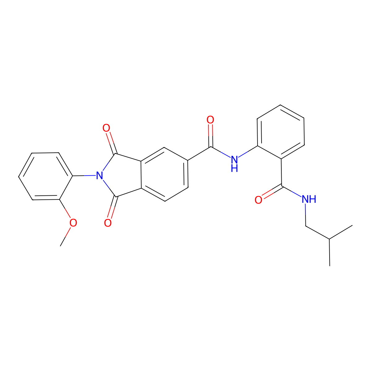 2-(2-methoxyphenyl)-N-[2-(2-methylpropylcarbamoyl)phenyl]-1,3-dioxoisoindole-5-carboxamide molecular structure, CAS 305361-97-1