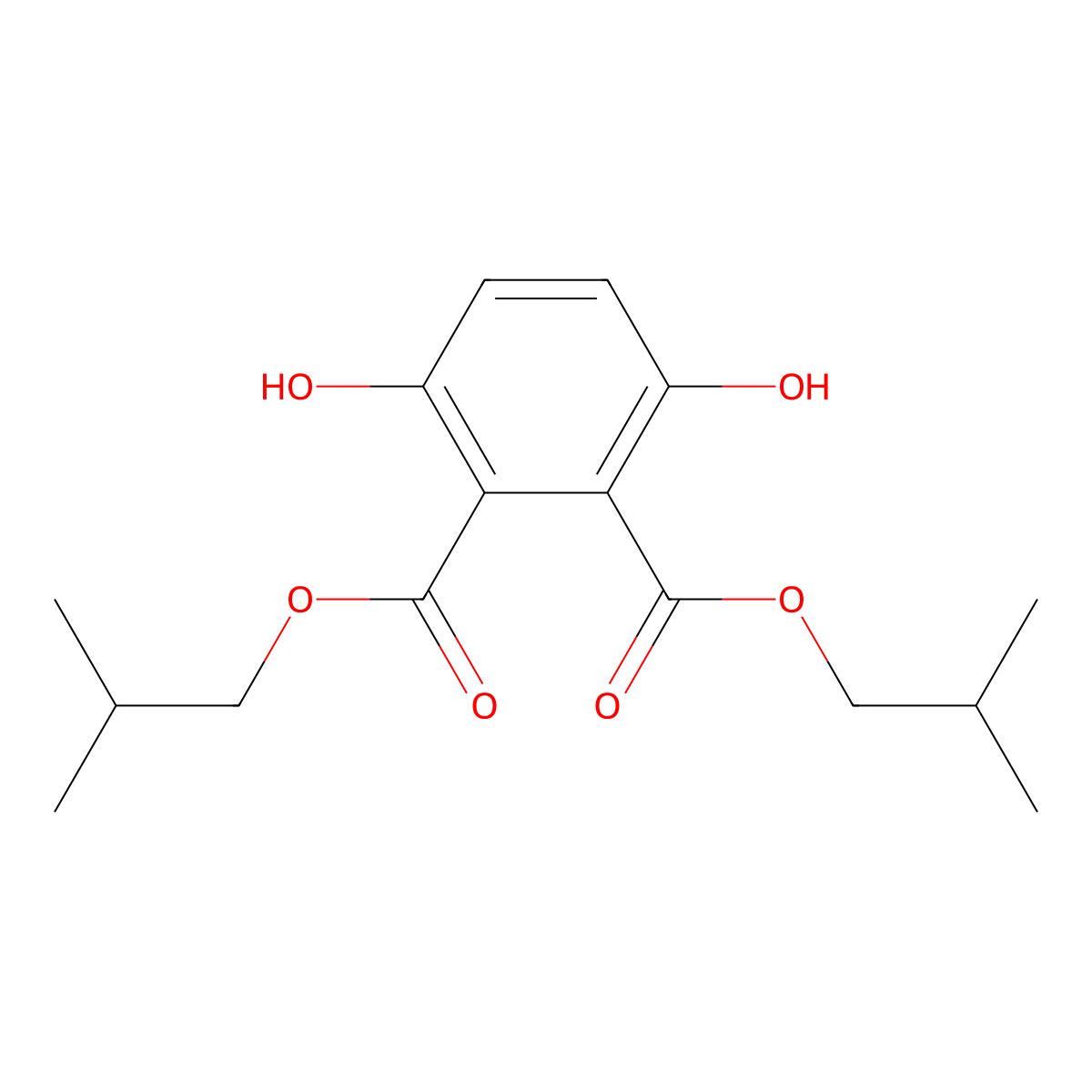 Diisobutyl 3,6-dihydroxyphthalate molecular structure, CAS 305362-96-3