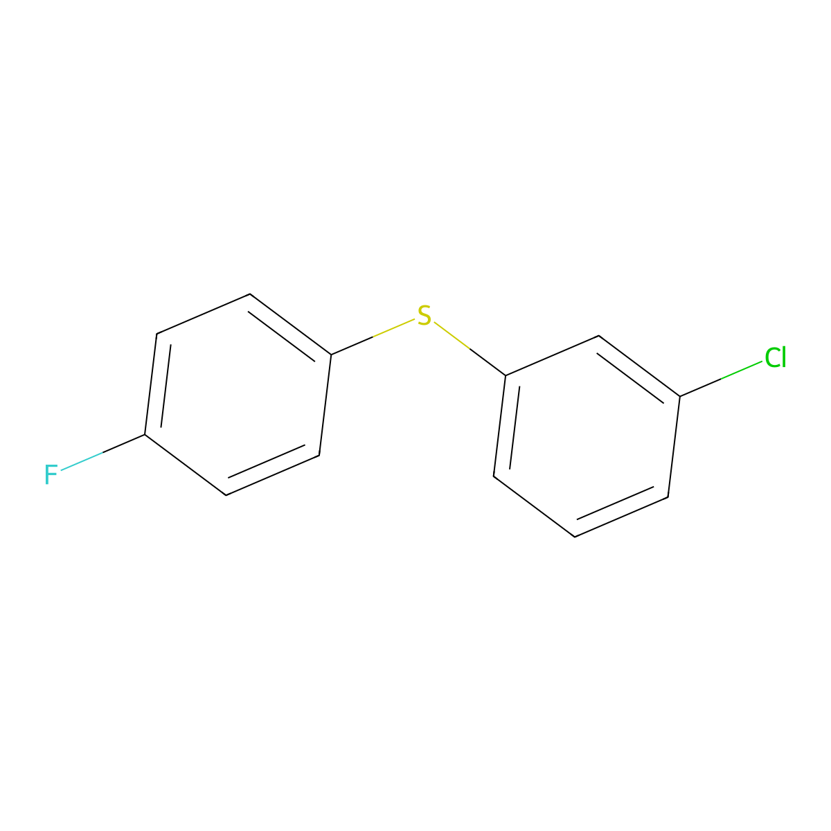 (3-Chlorophenyl)(4-fluorophenyl)sulfane molecular structure, CAS 305367-86-6