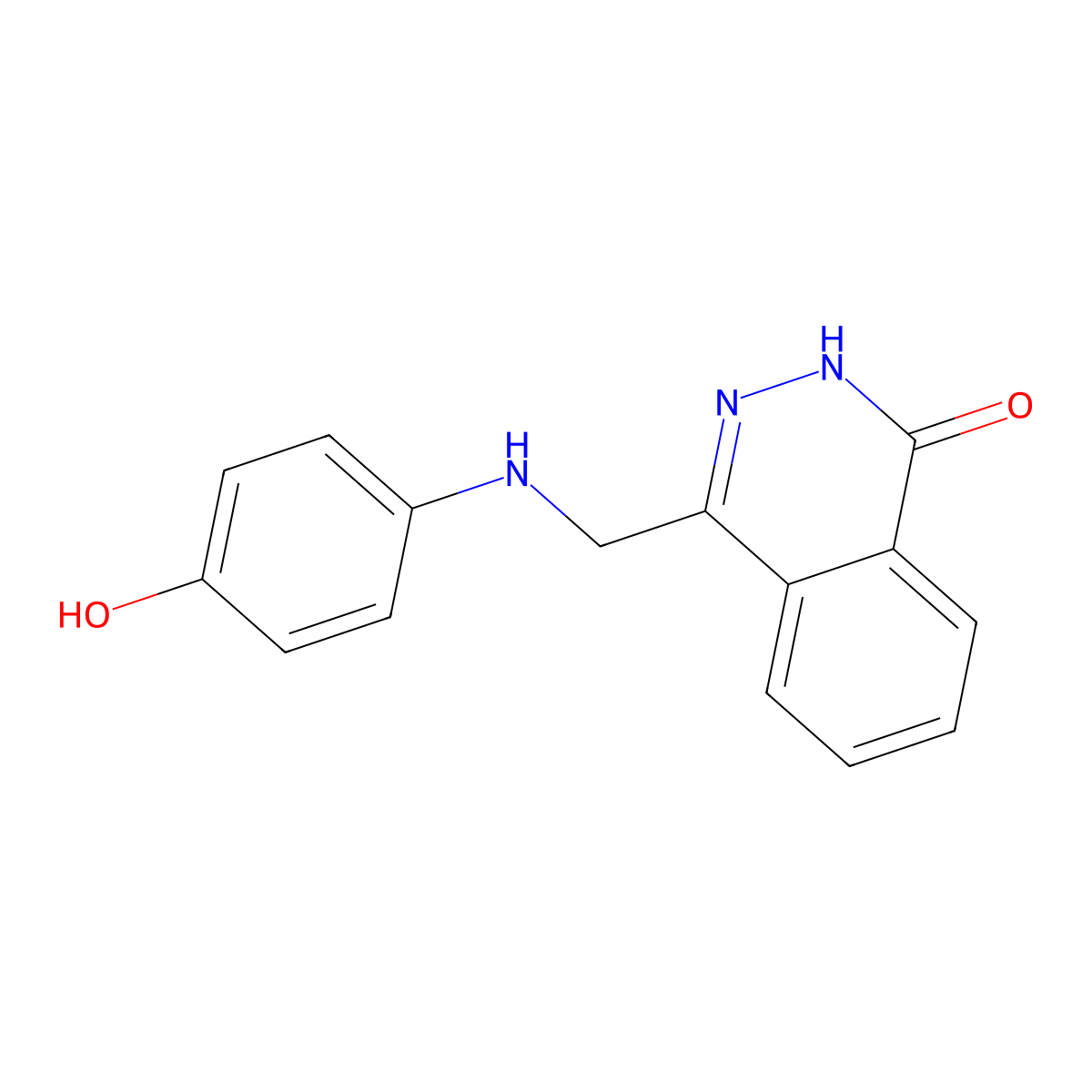 4-[(4-hydroxyanilino)methyl]-1(2H)-phthalazinone molecular structure, CAS 305368-05-2