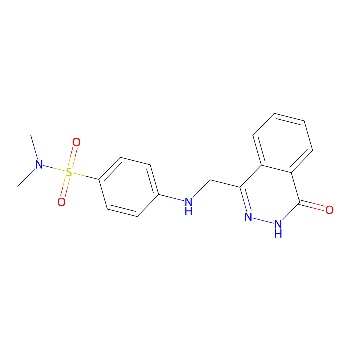 N,N-dimethyl-4-{[(4-oxo-3,4-dihydro-1-phthalazinyl)methyl]amino}benzenesulfonamide molecular structure, CAS 305368-06-3