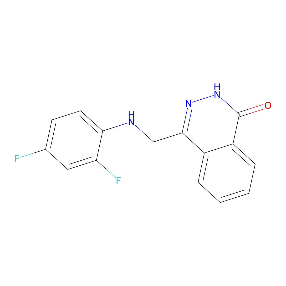 4-((2,4-Difluoroanilino)methyl)-1(2H)-phthalazinone molecular structure, CAS 305368-09-6