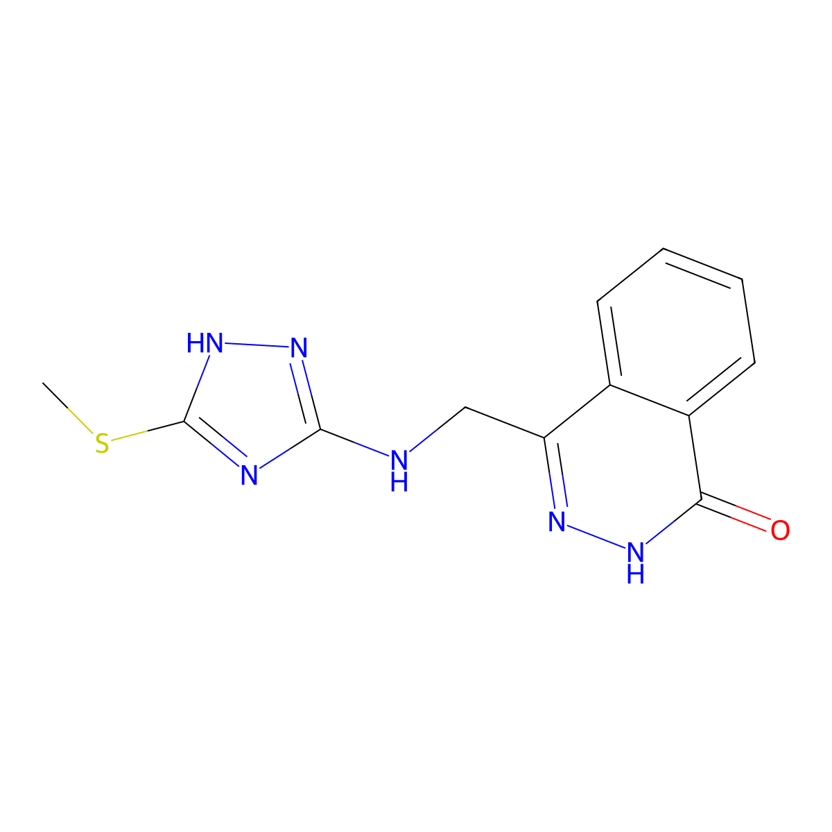 4-({[5-(methylsulfanyl)-1H-1,2,4-triazol-3-yl]amino}methyl)-1(2H)-phthalazinone molecular structure, CAS 305368-16-5