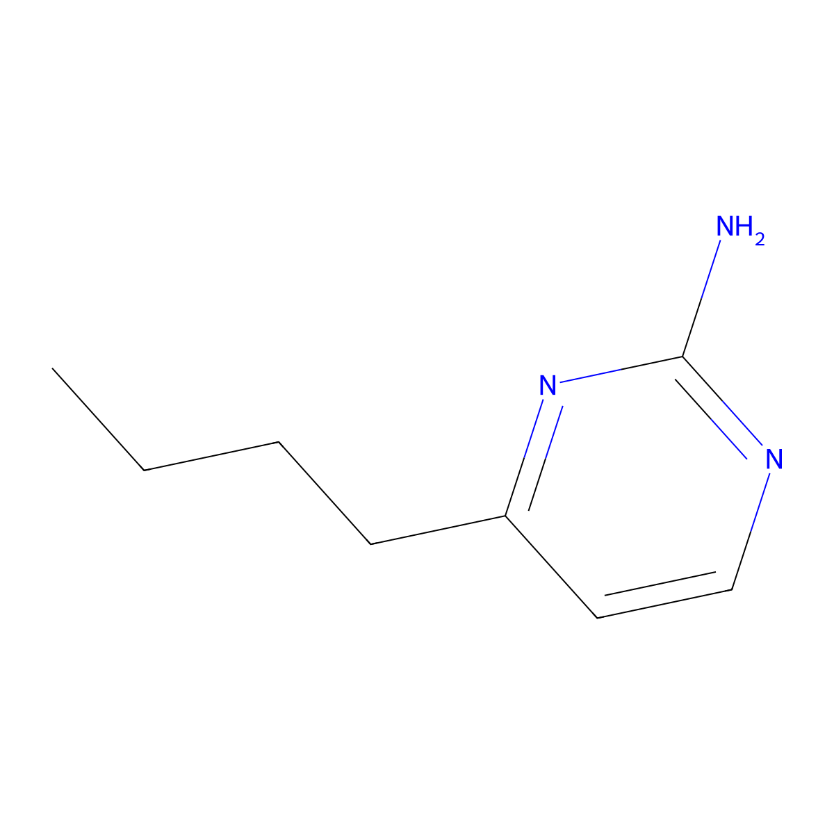 4-Butylpyrimidin-2-amine molecular structure, CAS 30537-99-6