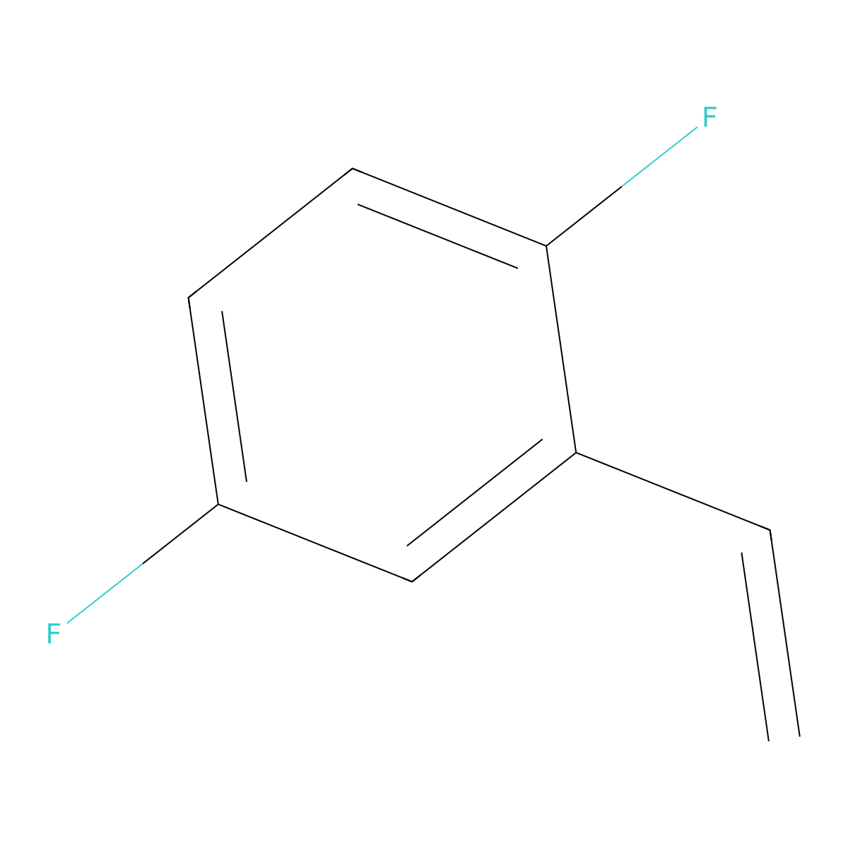 2,5-Difluorostyrene molecular structure, CAS 305371-97-5