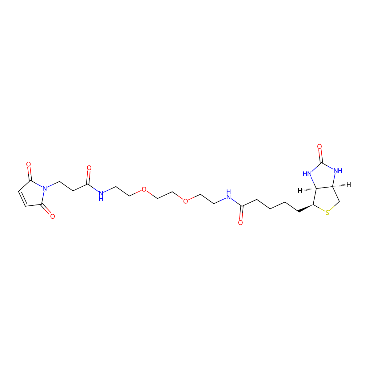 N-Biotinyl-N'-(3-maleimidopropionyl)-3,6-dioxaoctane-1,8-diamine molecular structure, CAS 305372-39-8