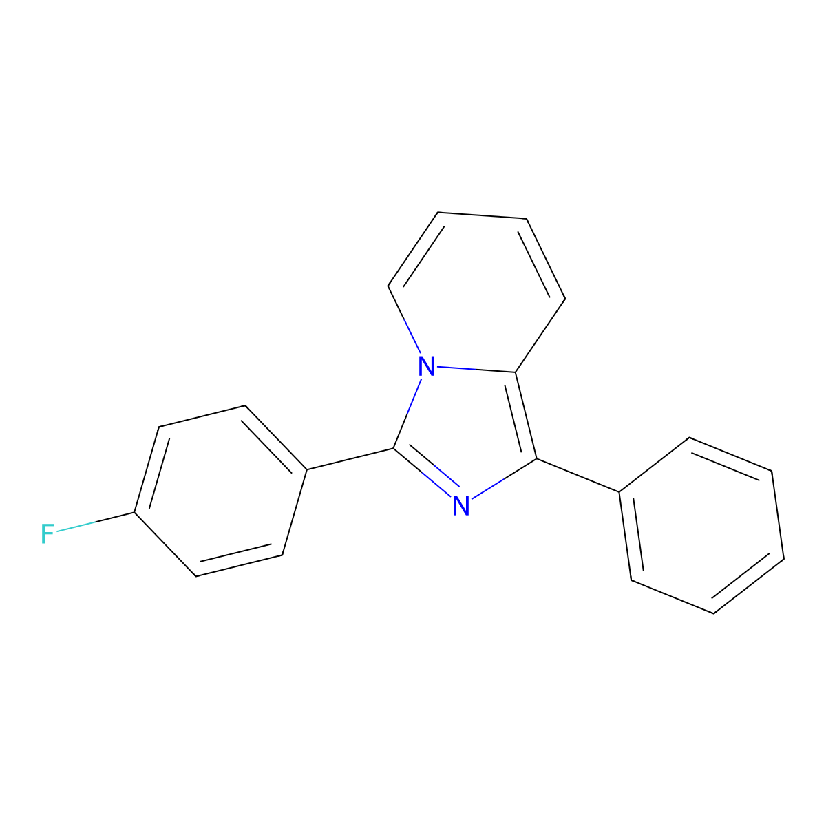 3-(4-Fluorophenyl)-1-phenylimidazo[1,5-a]pyridine molecular structure, CAS 305372-72-9