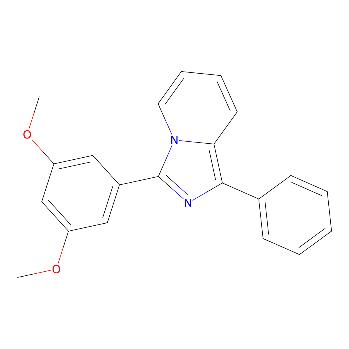 3-(3,5-Dimethoxyphenyl)-1-phenylimidazo[1,5-a]pyridine molecular structure, CAS 305372-73-0