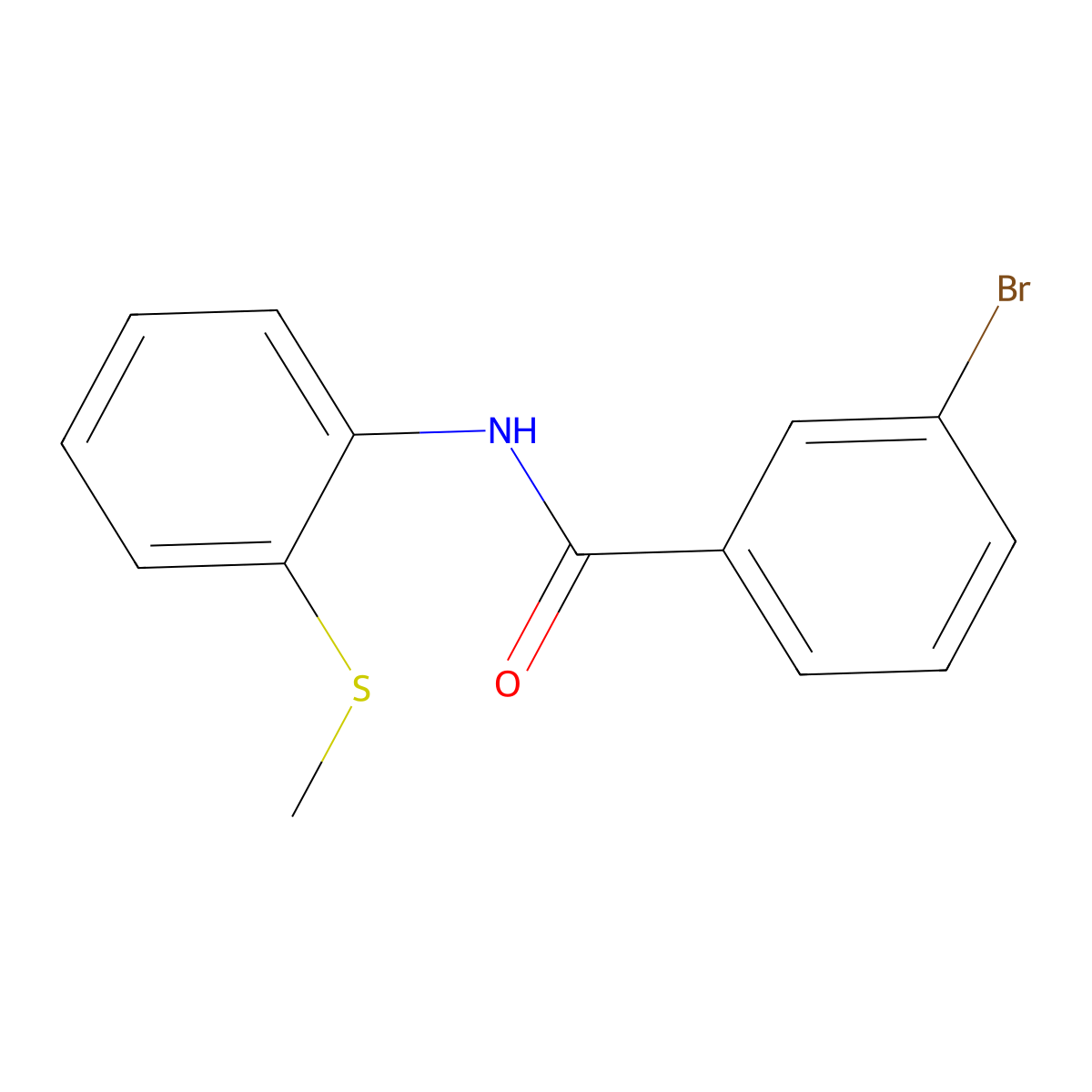3-bromo-N-[2-(methylsulfanyl)phenyl]benzamide molecular structure, CAS 305373-18-6