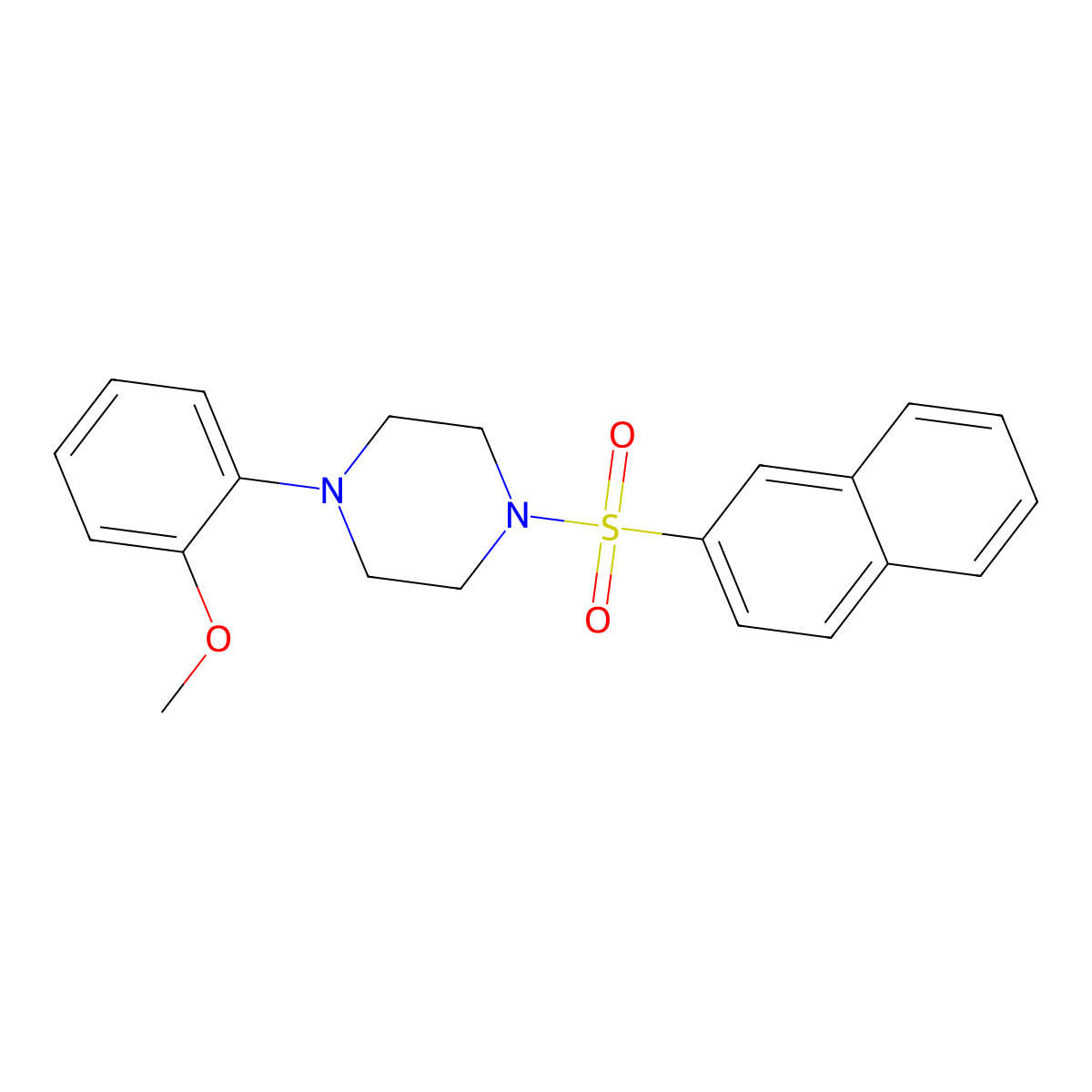 1-(2-Methoxyphenyl)-4-(naphthalene-2-sulfonyl)piperazine molecular structure, CAS 305373-59-5