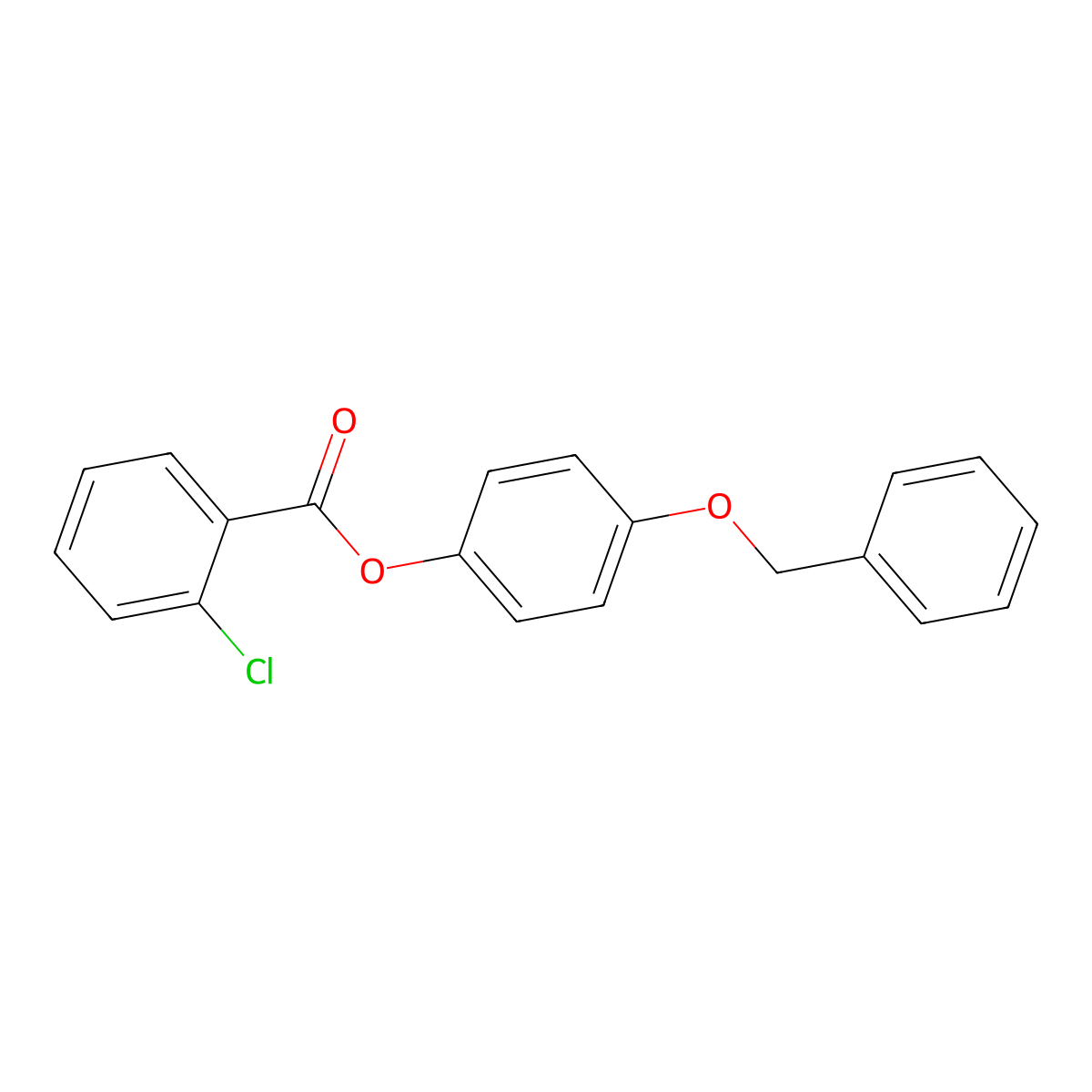4-(Benzyloxy)phenyl 2-chlorobenzoate molecular structure, CAS 305374-05-4