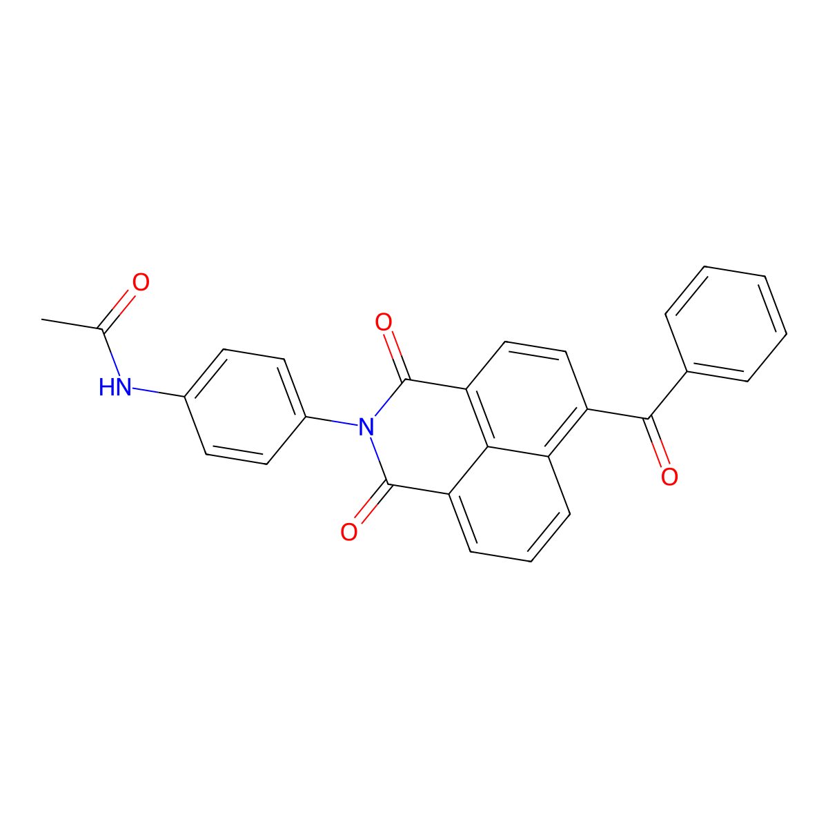 N-[4-(6-benzoyl-1,3-dioxo-1H-benzo[de]isoquinolin-2(3H)-yl)phenyl]acetamide molecular structure, CAS 305374-41-8
