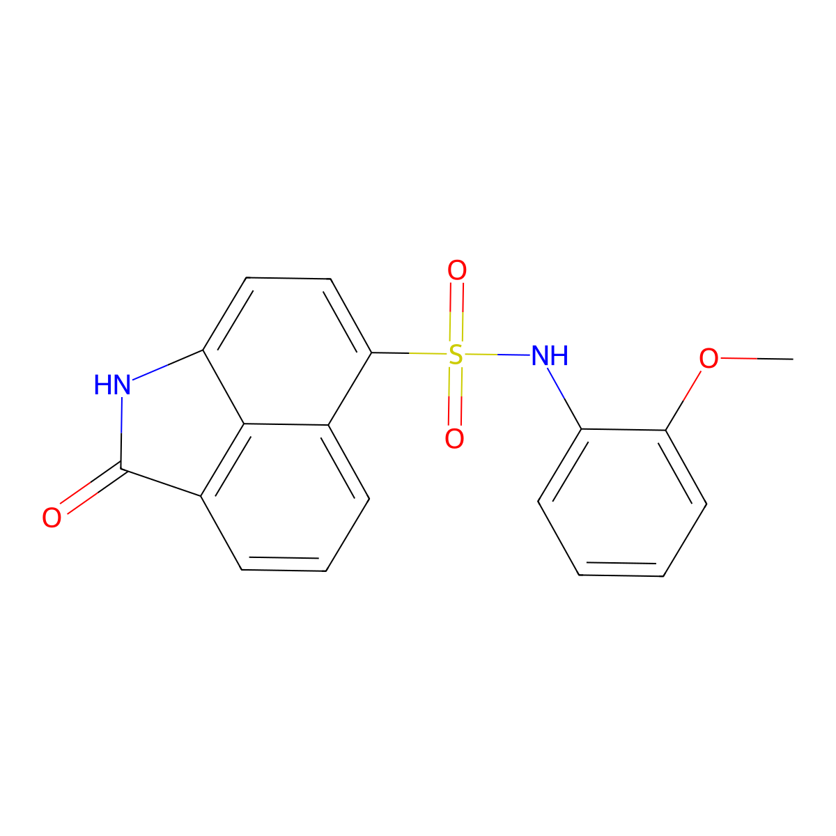 N-(2-methoxyphenyl)-2-oxo-1,2-dihydrobenzo[cd]indole-6-sulfonamide molecular structure, CAS 305374-56-5