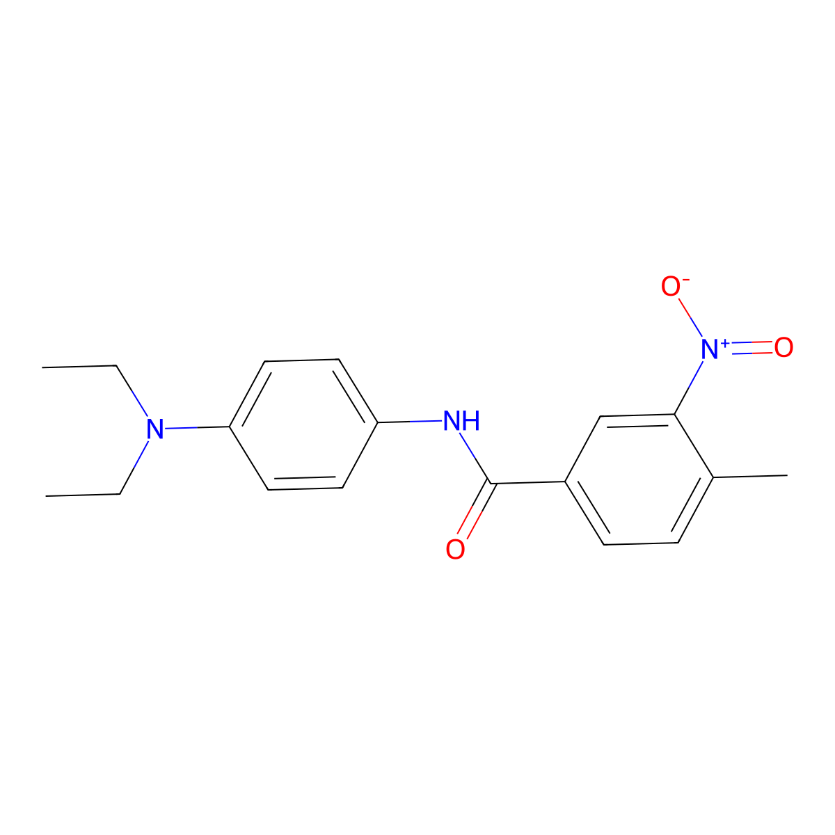 N-[4-(diethylamino)phenyl]-4-methyl-3-nitrobenzamide molecular structure, CAS 305375-23-9