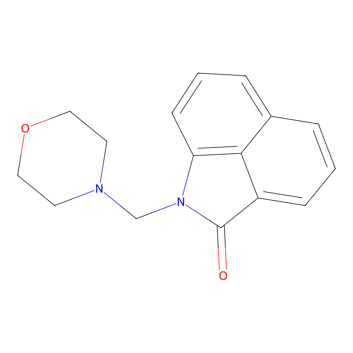 1-(morpholinomethyl)benzo[cd]indol-2(1H)-one molecular structure, CAS 305375-88-6