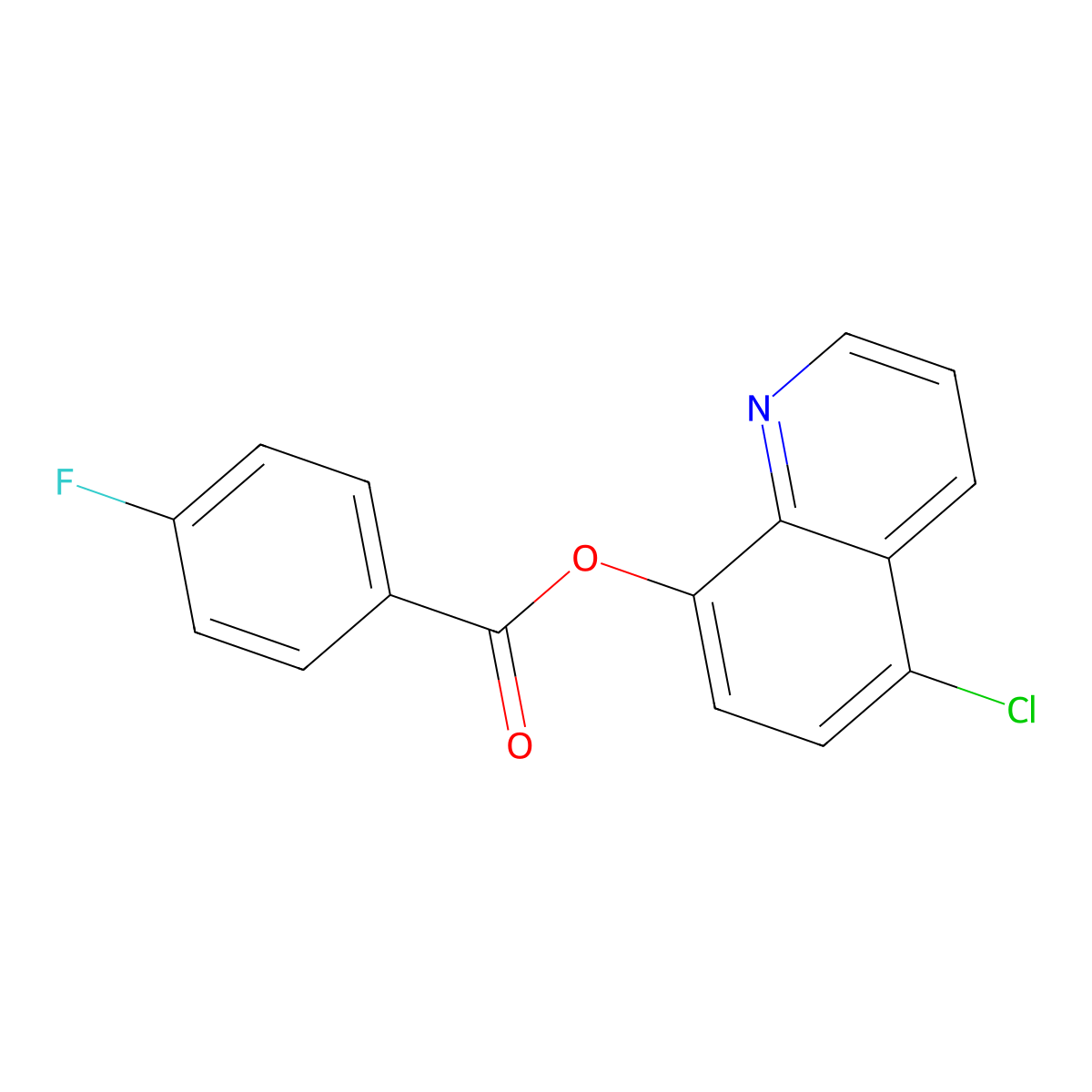 5-Chloroquinolin-8-yl 4-fluorobenzoate molecular structure, CAS 305375-90-0