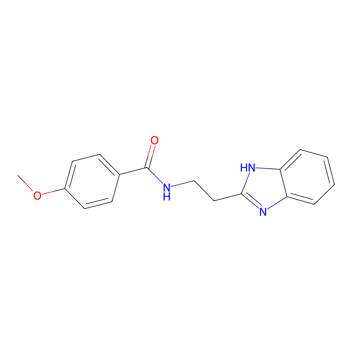 N-[2-(1H-benzimidazol-2-yl)ethyl]-4-methoxybenzamide molecular structure, CAS 305377-02-0