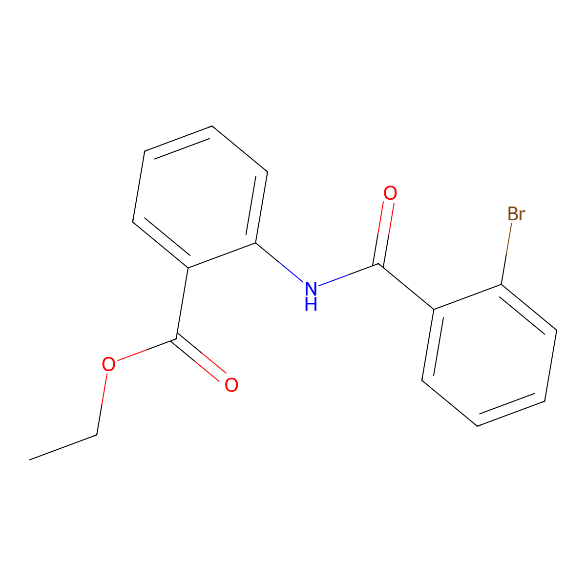 Ethyl 2-[(2-bromobenzoyl)amino]benzoate molecular structure, CAS 305377-05-3
