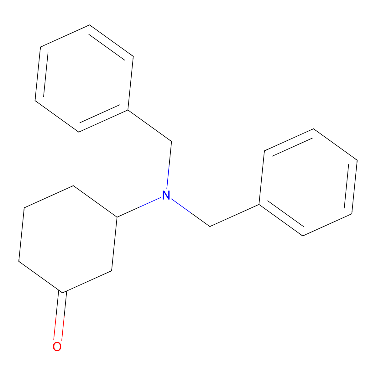 3-(Dibenzylamino)cyclohexanone molecular structure, CAS 30539-21-0