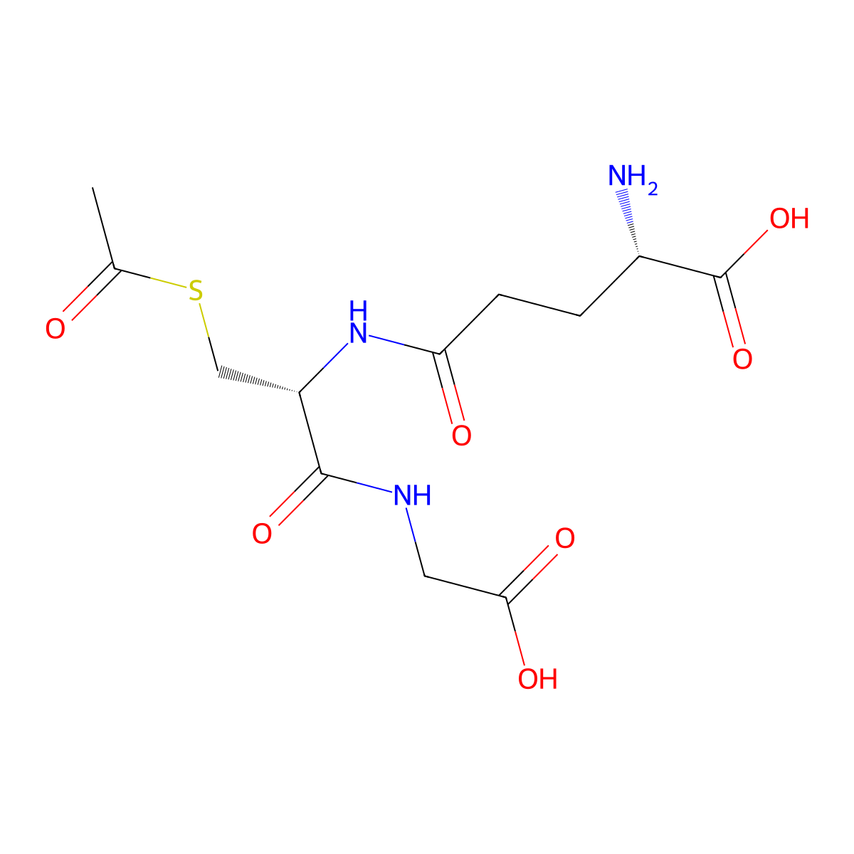 S-Acetylglutathione molecular structure, CAS 3054-47-5