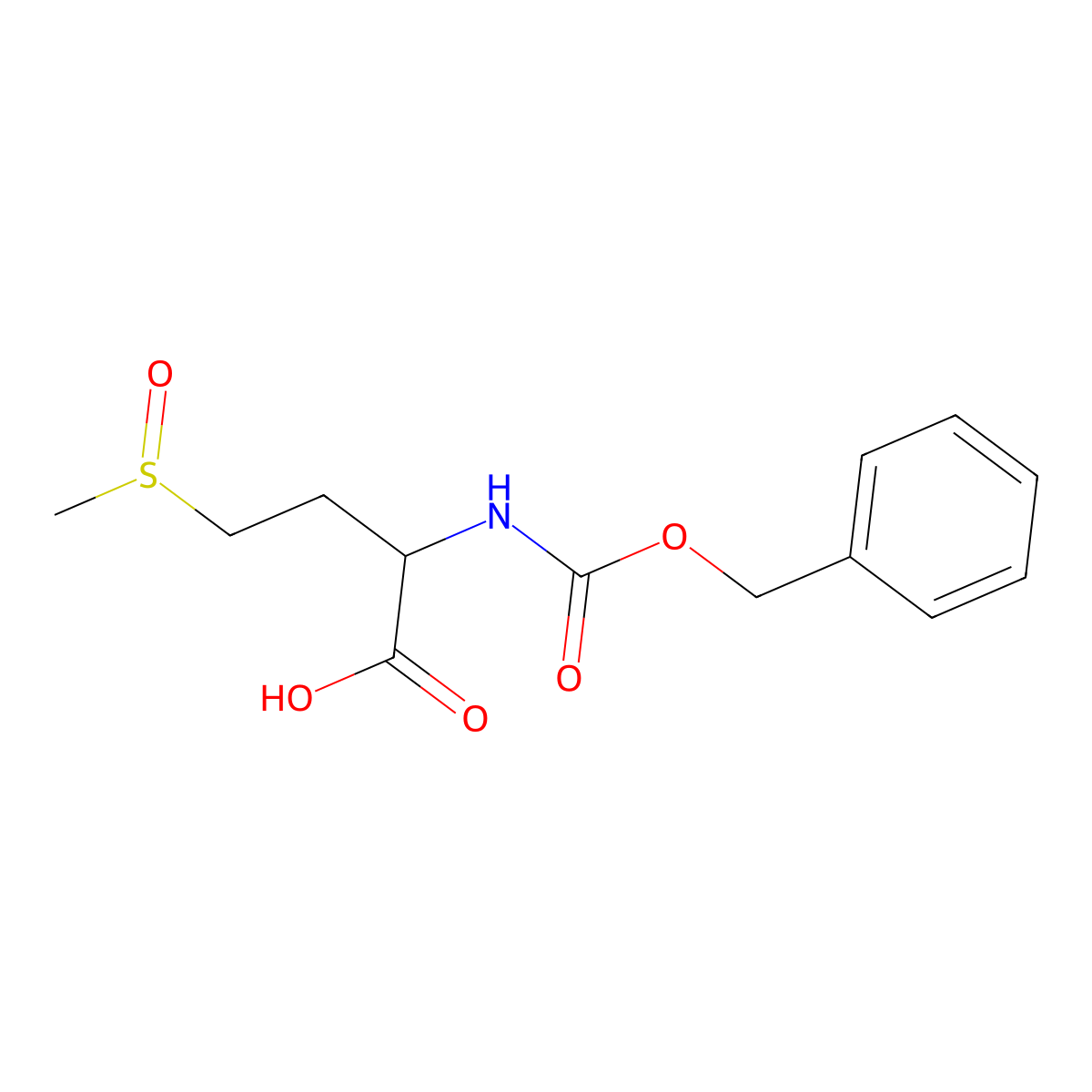 2-{[(Benzyloxy)carbonyl]amino}-4-methanesulfinylbutanoic acid molecular structure, CAS 3054-53-3