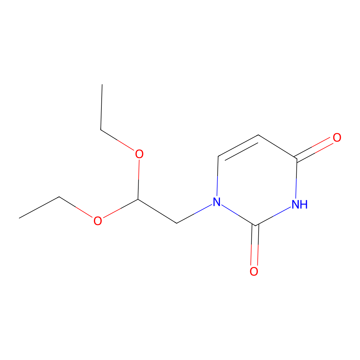 1-(2,2-diethoxyethyl)pyrimidine-2,4(1H,3H)-dione molecular structure, CAS 3054-58-8