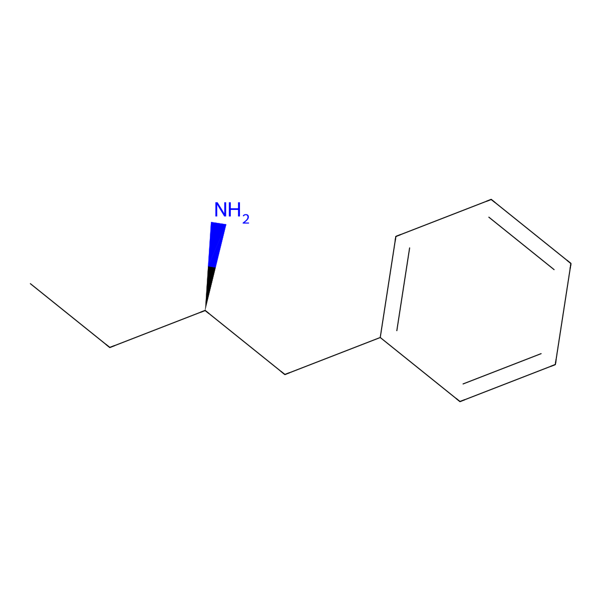 (2R)-1-Phenylbutan-2-amine molecular structure, CAS 30543-89-6