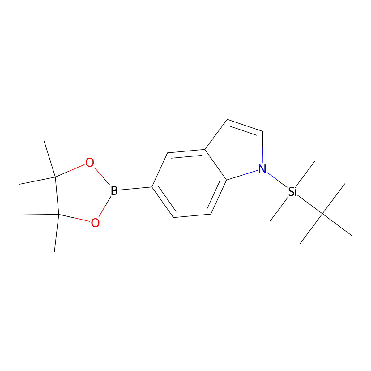 1-(Tert-butyldimethylsilyl)-5-(4,4,5,5-tetramethyl-1,3,2-dioxaborolan-2-YL)-1H-indole molecular structure, CAS 3054359-96-2