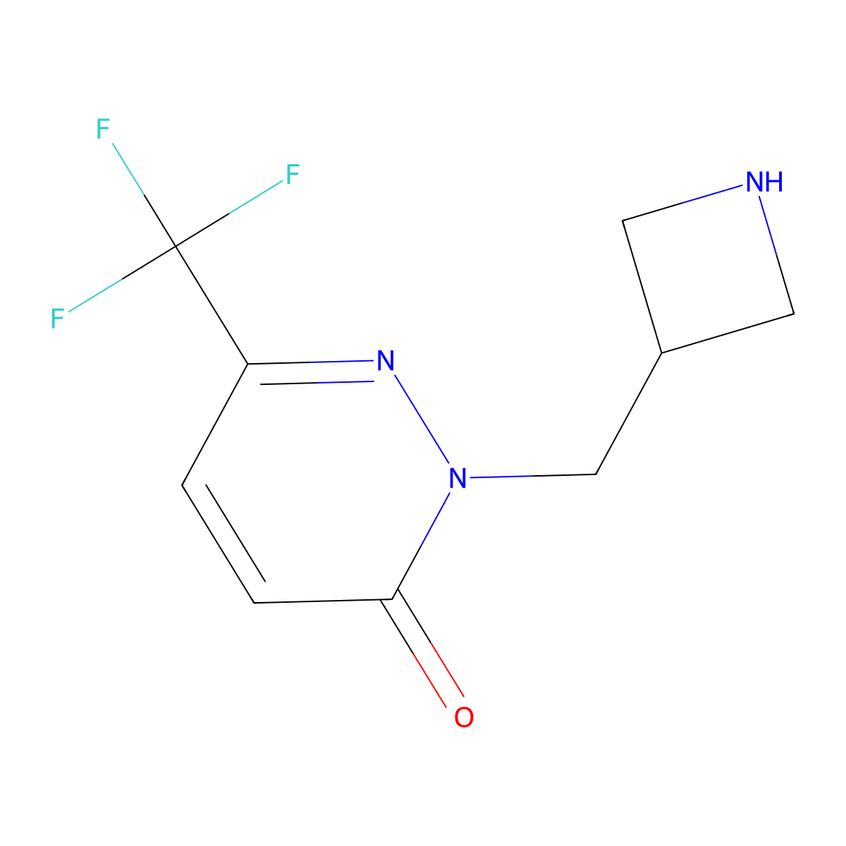 2-[(Azetidin-3-yl)methyl]-6-(trifluoromethyl)-2,3-dihydropyridazin-3-one molecular structure, CAS 3054369-90-0