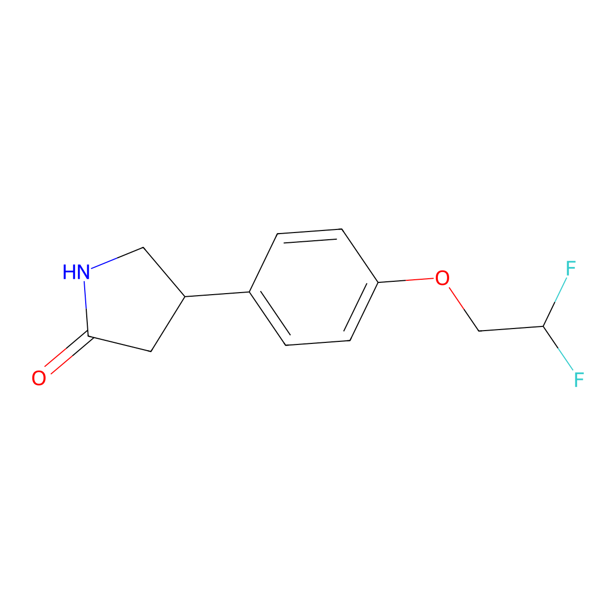 4-[4-(2,2-Difluoroethoxy)phenyl]pyrrolidin-2-one molecular structure, CAS 3054369-91-1